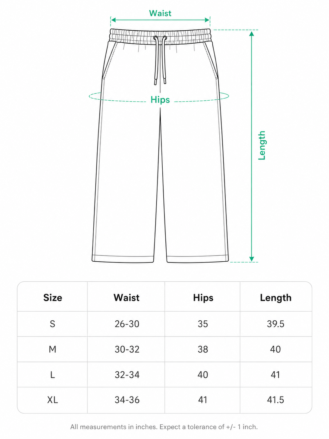 ILLICIT BLOC® SIDE SCRIPT size chart