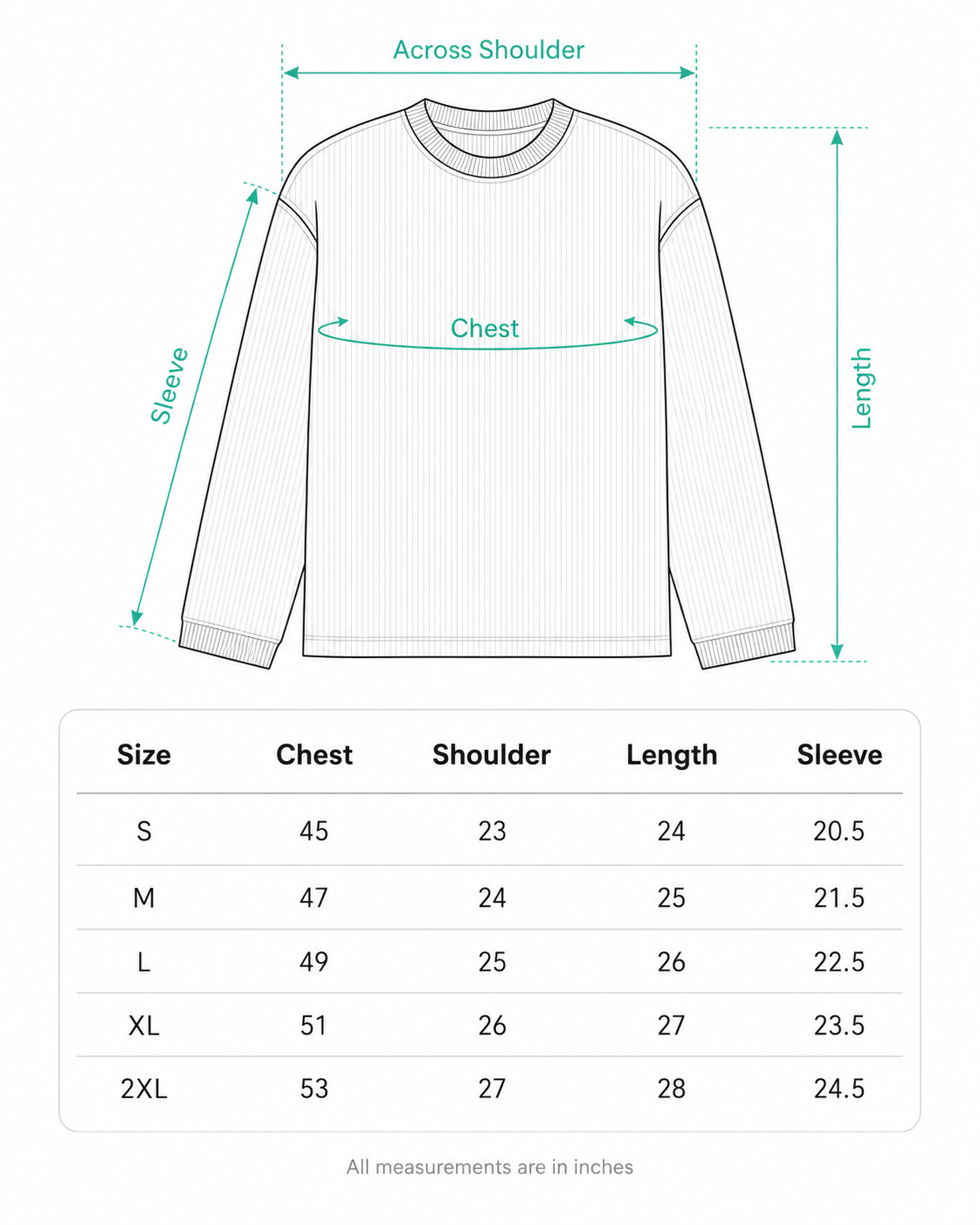 INFINITE HORIZON® size chart